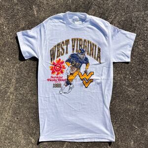 White Vintage 80s WVU Fiesta Bowl T-shirt Size XS